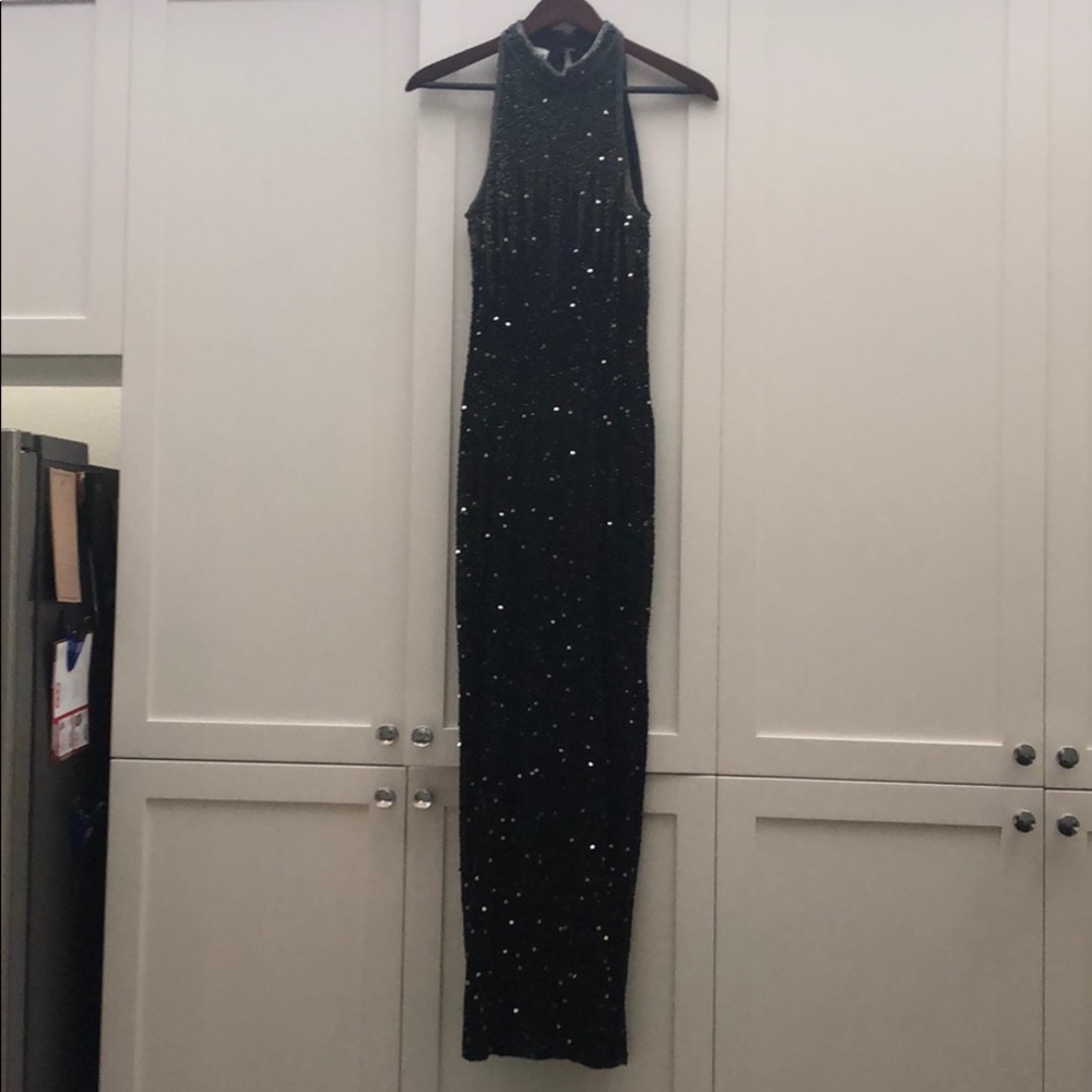 Vintage Stenay Beaded Floor Length Evening Gown